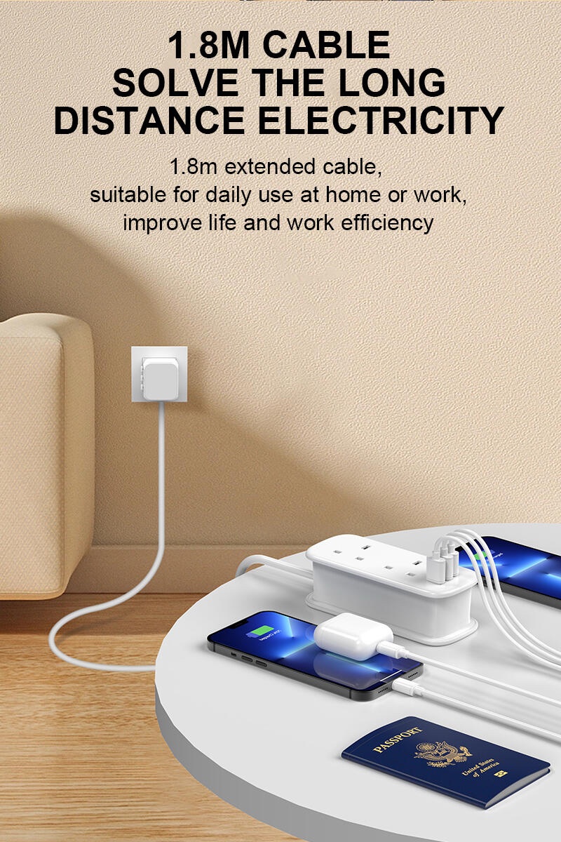 30W Universal Travel Power Strip – 1.8m Cable