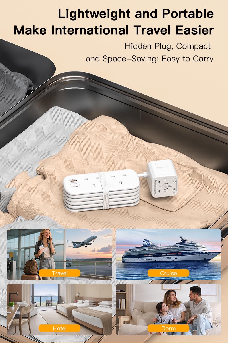 30W Universal Travel Power Strip – 1.8m Cable